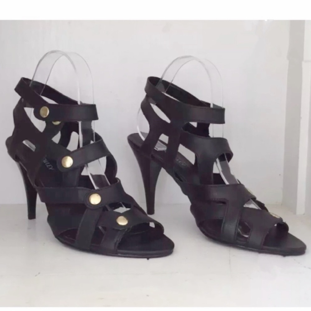 Cynthia Rowley Strappy Black Sandal Heels